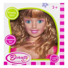 Кукла-манекен для причёсок "Beauty", розовая (вид 3)