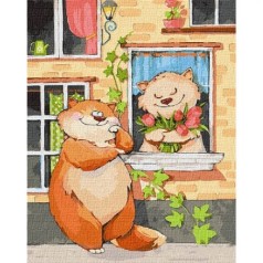 Картина по номерам "Тюльпаны для любимой" ★★★★