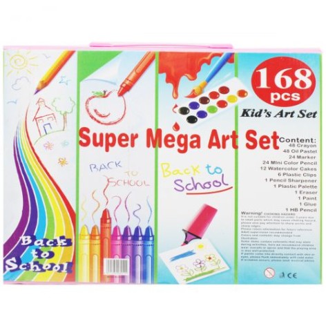 Набор для рисования "Super Mega Art Set", розовый