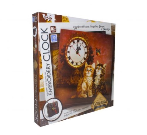 Набір для творчості "Embroidery clock", "Кошенята"