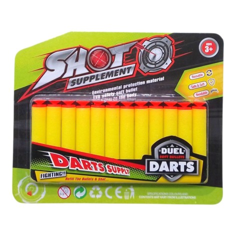 Поролонові м'які патрони на присосках, 12 штук