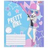 Тетрадь ЦВЕТНАЯ на 12 листов Клетка "PRETTY GIRL" (20 ШТ)