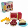 Игрушка на батарейках Микроволновка с продуктами, бордо