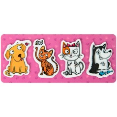 Закладки платсиковые 4x20 шт, 35х50 мм, Pets