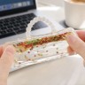 Сквиш антистресс "Сумочка прозрачная с фруктами" 7cm (голубой)