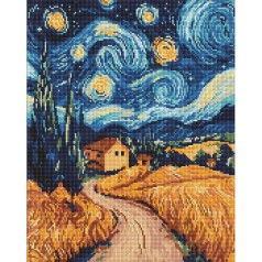 Набор из алмазной мозаики "Украинская ночь" 40х50 см