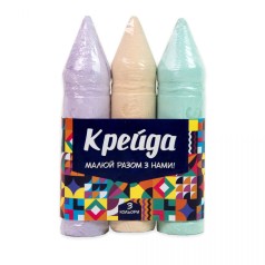 Крейда Олівець - 3 штуки Strateg велика кольорова (50123)