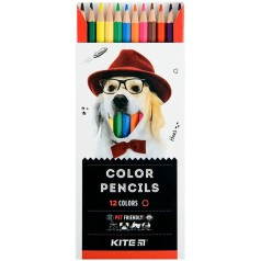 Олівці кольорові, 12 шт. Kite Dogs