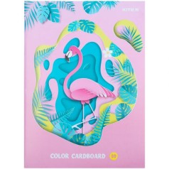 Набор цветного картона "Фламинго", 10 листов