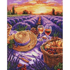 Алмазная мозаика "Пурпурный горизонт" 40х50 см