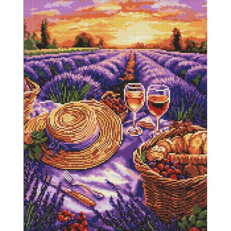 Алмазная мозаика "Пурпурный горизонт" 40х50 см