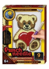 Ковровая вышивка "Punch needle: Мишка с сердечком" PN-01-05