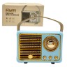 Колонка, длина 10 см, поддержка TF-карты, разъем AUX, type-С, USB, встроенный аккумулятор, регуляция громкости, в коробке (ГОЛУБАЯ)