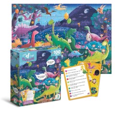 Пазл "Look and Find/Ищи и находи. Страна динозавров" 100 эл