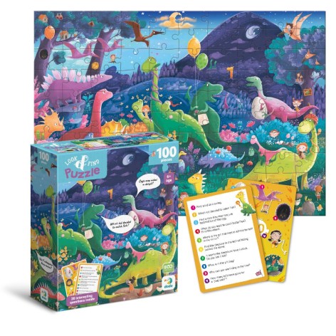 Пазл "Look and Find/Ищи и находи. Страна динозавров" 100 эл