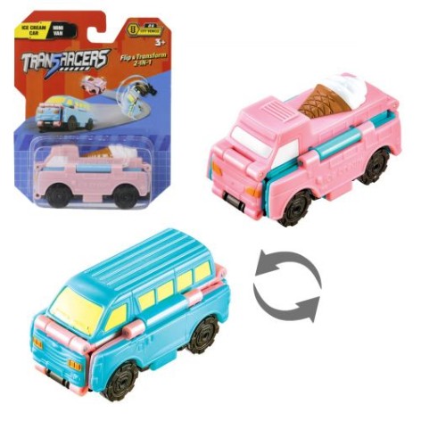Машинка трансформер "TransRacers: Автомобіль з морозивом & Міні-фургон"