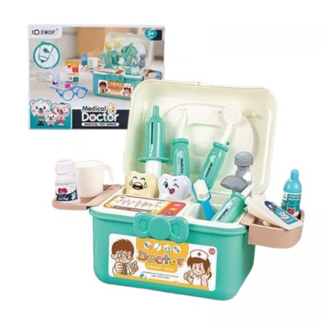 Набор врача "Doctor Medical", 20 элементов, помповая закачка, цвет зеленый, в коробке