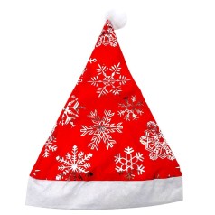 Новогодняя шапка "Снежинка серая" 38 см