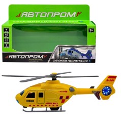 ВЕРТОЛЕТ АВТОПРОМ (металлический) ЖЕЛТЫЙ