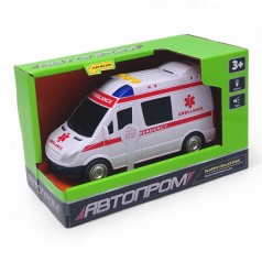 Машинка "Скорая помощь" из серии "Автопром", свет, звук