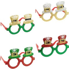 Очки новогодние "Шляпки" микс