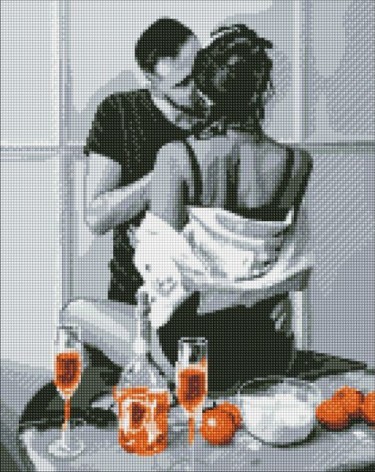 Алмазная мозаика - "Утренняя страсть", 40х50см