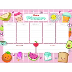 Планер на магнитной основе с алмазной мозаикой "Продукты" 32х40 см