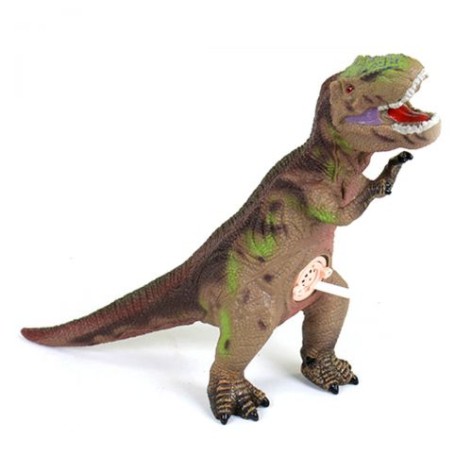 Динозавр гумовий "Тиранозавр", зі звуком (коричневий)