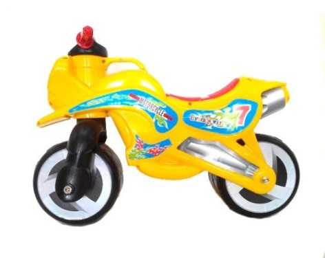 Уцінка. Каталка "Мотоцикл" (помаранчевий) - тріснута пластмаса біля керма