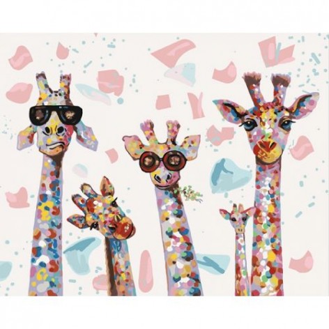 Картина за номерами "Веселі жирафи"