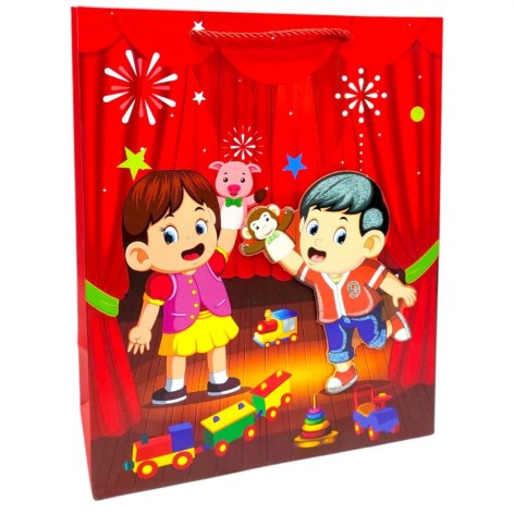 Пакет подарунковий , СЕРЕДНІЙ ДІТИ ПЕРСОНАЖІ (ВИД 2)