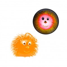Светящийся мячик "Ёжик", оранжевый (9 см)