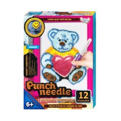 Ковровая вышивка "Punch needle: Медведь с сердечком" PN-01-06
