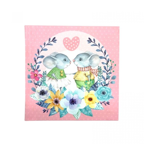 Скетчбук, 48 л., 100х100 мм. (МЫШКИ)