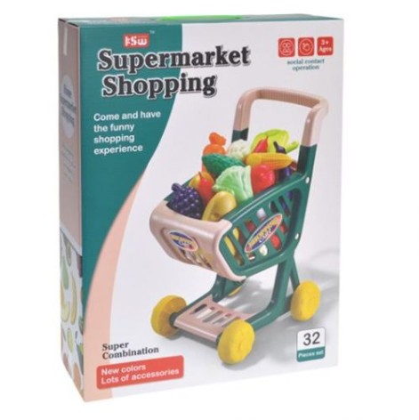 Уценка. Тележка с продуктами "Supermarket"  - неправильное строение деталей тележки