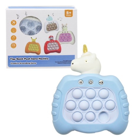 Электронная игра "Finger Press Pop-It Console: Единорог" (голубой)