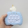 Электронная игра "Finger Press Pop-It Console: Единорог" (голубой)