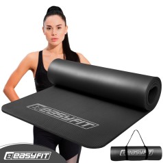 Коврик для фитнеса и йоги EasyFit NBR 10 мм Черный