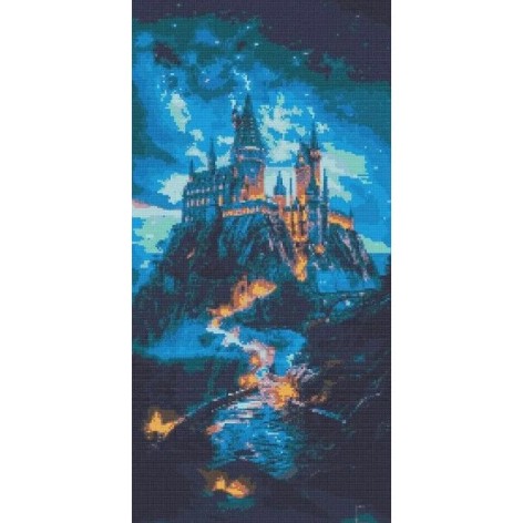Алмазная мозаика Хогвартс 40х80 см
