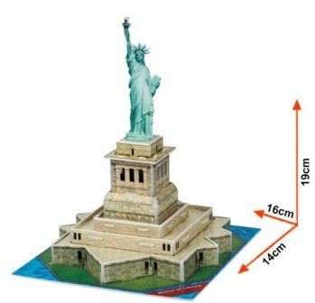 CubicFun Трехмерная головоломка-конструктор СТАТУЯ СВОБОДЫ серия мини