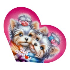 Открытка поздравительная "Валентинка" 15,1х8,2 см.