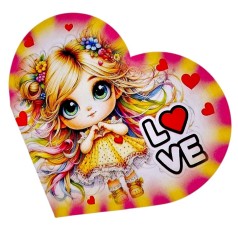 Открытка поздравительная "Валентинка" 13,1х7,1 см (10 штук)