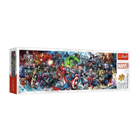 Пазли - (1000 елм. Панорама) - "Приєднуйся до Всесвіту Марвел"  / Marvel/ Trefl