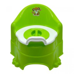 Горшок детский (зеленый) (разные наклейки)