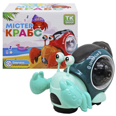 Музыкальная игрушка "Мистер Крабс", бирюзовый