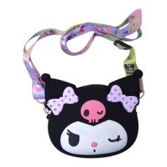 Сумочка аниме "Sanrio. Kuromi (Куроми)", черная