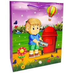 Пакет подарунковий, 32х26х12 см ДІТИ ПЕРСОНАЖІ (ВИД 3)