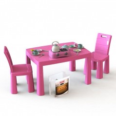 Игровой набор DOLONI Кухня детская (34 предмета, стол и 2 стульчика)