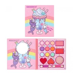 Косметика 9 цветов теней и аппликаторы, румяная, блеск для губ, в коробке