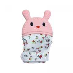 Прорезыватель-перчатка "Зайка", (РОЖЕВЫЙ)